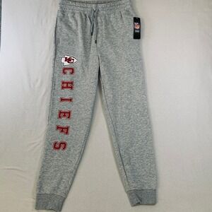 NWT NFL Team Apparel Kansas City Chiefs Sweatpants Joggers Mens Size M Gray‎
